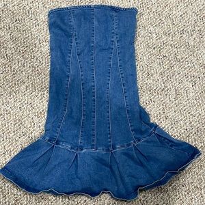 Denim mini dress